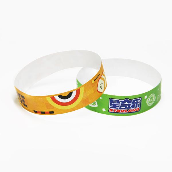 Buy Security Tyvek Paper Wristbands with Sequential Numbering Custom Logo Printing at wholesale prices