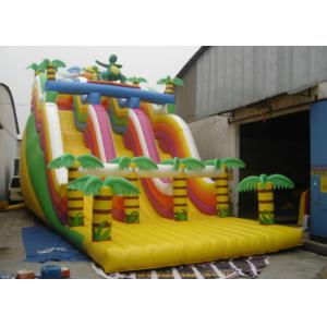 Commercial inflatable jungle dinosaur high slide classic inflatable dinosaur dry