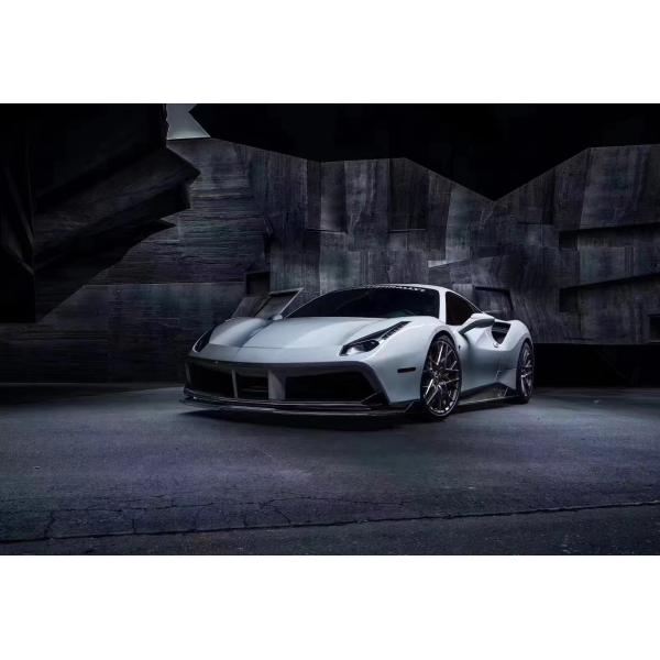 For Ferrari 488 Carbon Fiber Body Kit 488 Upgraded Vors Style Carbon Fiber Front Lip Diffuser Spoiler Body Kit