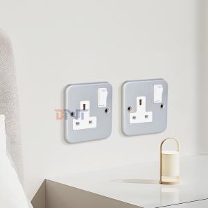 UK Power Standard New Style Wall Socket Panel with On/Off Switch Control