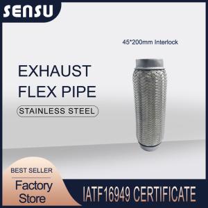China 45X200mm SS201 Flexible Exhaust Pipe With Interlock on sale