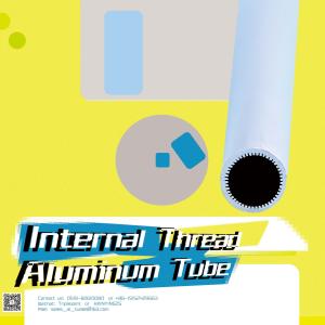 China 3003 Aluminum Internal Thread Aluminum Tubing Heat Transfer Arear 7mm on sale