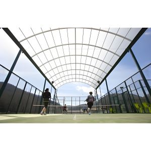 ​Smart-Controlled Tennis Shade Tent with Custom Design