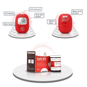 SINOCARE sannuo Safe AQ Smart Glucometer Blood Glucose Meter Kit with English