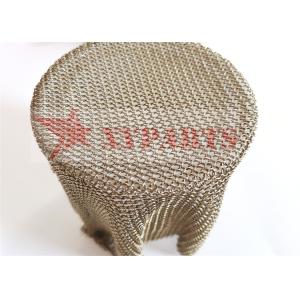 PVD Finished Copper Weld Ring Mesh Facade