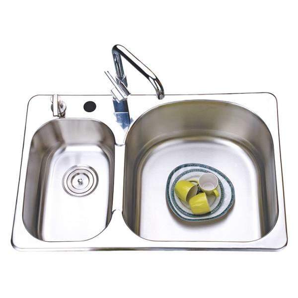 Buy OEM ODM Double Bowl Kitchen Sink SUS304 Stainless Steel Kitchen Sink Press Kitchen Sink With Faucet at wholesale prices