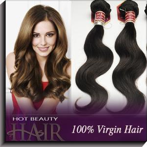 16 Inch Peruvian Virgin Human Hair Extensions Natural Black 100g