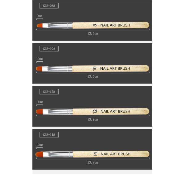 7pcs/set Nail Art Brush Pen for Light Therapy Phototherapy Painting Drawing Tool Made