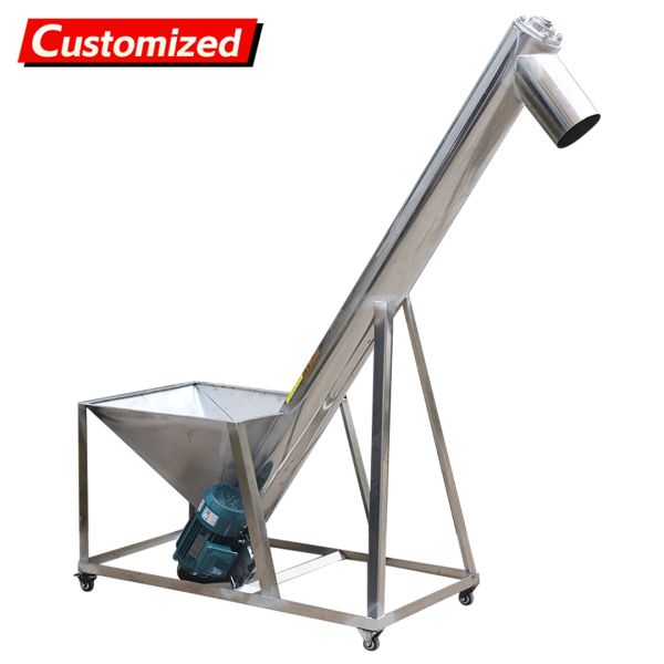 Stainless Steel Screw Feeder with 0-45 Degrees Inclination High Tensile Strength and Manual or Automatic Operation