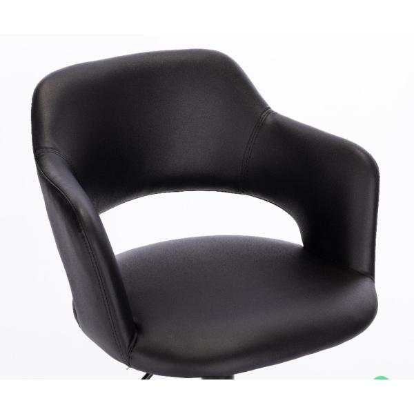 Black Swivel Bar Stool Chairs Piston Kitchen Pub Counter Upholstered Stool