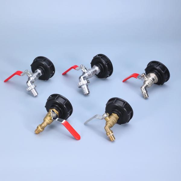 IBC Tank Fitting Adapter S60x6 Coupling with Hose Barb 1/2" 3/4" 1" Round Head Code
