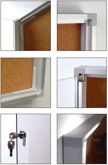 Square Landscape Silver 35mm Lockable Poster Case