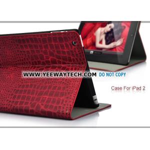 Quality Crocodile Skin iPad 2 Leather Hard Case - Red for sale