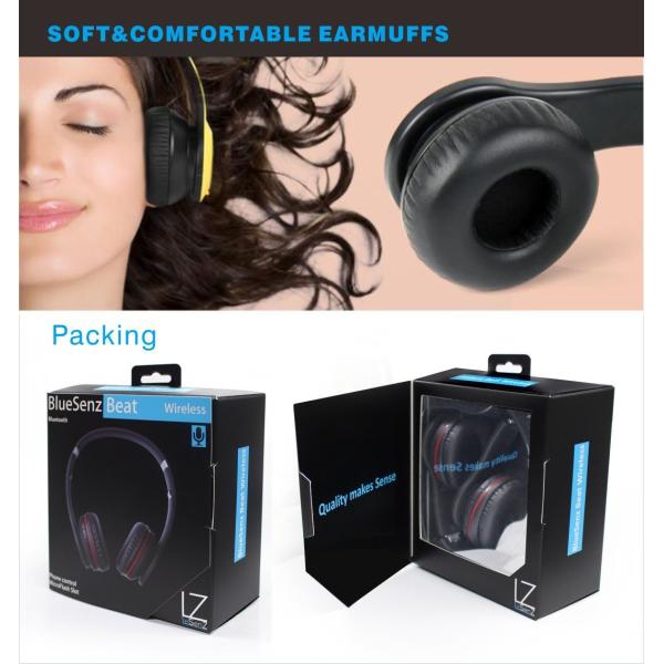 300mAh 8 hours compact bluetooth headphones stereo music headphones