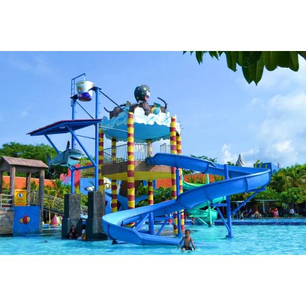 Children In Ground Swimming Pool Ride Fiberglass Water Slide For Aqua Park