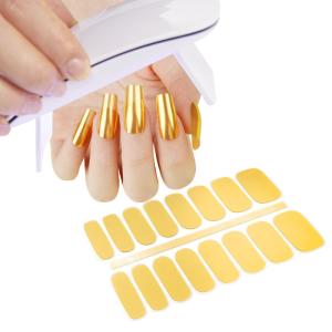 Quality Solid Color Full Cover Semi Cured Gel Fake Nails for Customer's Requirement Customized for sale