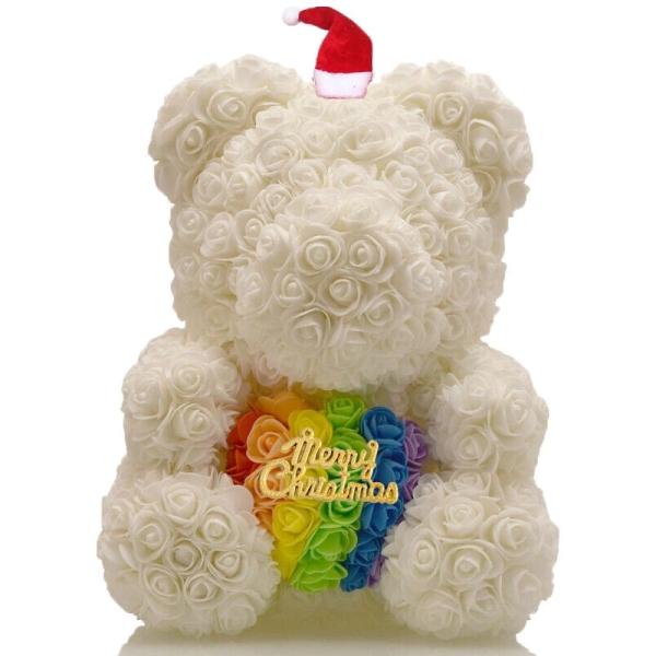 Long Lasting Preserved 40cm Size Roses Bear with Gift box That Lasting 3 Years Valantines day gift