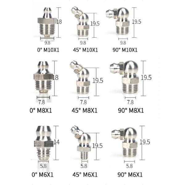 Reducing Hexagon Head Female Connection 90 Degree Hydraulic Lubricating Fitting for Grease Lubrication