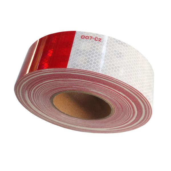 Buy Red And White High Reflectivity  Dot C2 Reflective Tape For Truck Trailer at wholesale prices