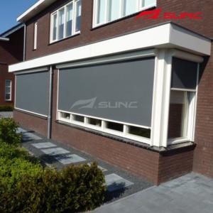 Outdoor Zip Track Blinds With Adjustable Openness Factor