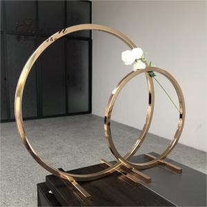 ZT-354 New wedding centerpieces gold metal round arch flower stand for event