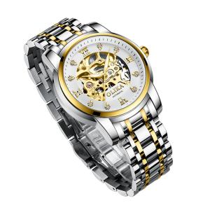 Mineral Harden Glasses Automatic Mechanical Watches Men Wrist Luxury