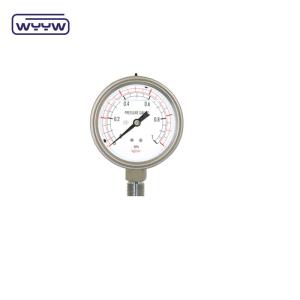 SS316 Bottom 63mm Liquid Filled Pressure Gauge General Manometer