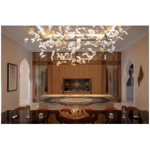 Non Standard Customized Glazed Maple Leaf Chandelier Hotel Banquet Art