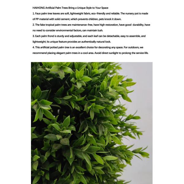 Fire Retardant Artificial Landscape Trees For Gardens Anti UV 65cm Boxwood Green Bonsai