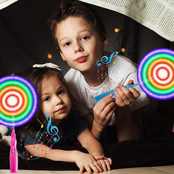 Dynamic Music Colorful Children Windmill Solar Lights Blue / Pink / Ivory