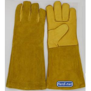 Quality 16 inch Split Leather Safety Welding Gloves for sale