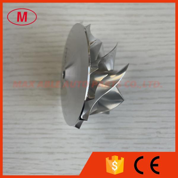 RHF5 forward 46.50/60.00mm 7+7blades high performance turbocharger milling/aluminum 2618/billet compressor wheel tip height:4.5