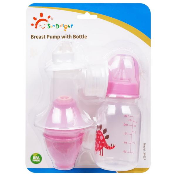 Buy PP Latex BPA Free Manual Breast Pump With Bottle at wholesale prices