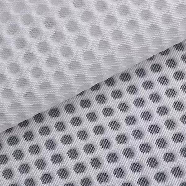 Knitted Breathable 3D Mesh Fabric Polyester Air Mesh Fabric High Flexibility For Shoes
