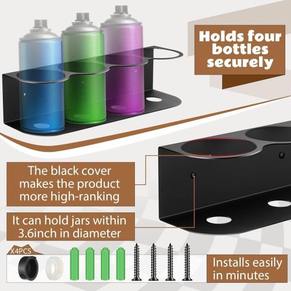 Garage Mechanic Paint Bottle Can Organizer Heavy Duty Wall Mount Spray Bottle Holder