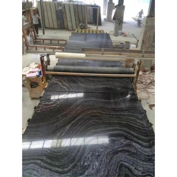 China Quarry Direct Wholesale Best Price High Quality Polished Black Wood marble Slab Tiles