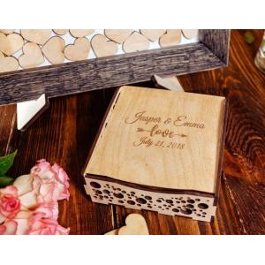 Wooden box for hearts Wooden box Wood box Wedding sign