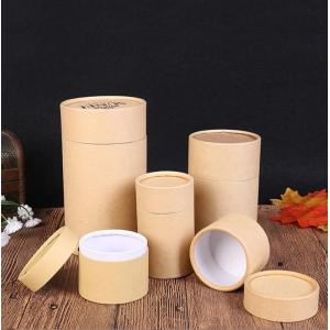Customized Paper Cans Packaging Box Recyclable Kraft / Cardboard Round Shape