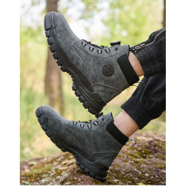 Wheat Security Work Boots Microfiber Leather Safety Boots With Stab-smash Steel Toe Kevlar Midsole And EVA Sole