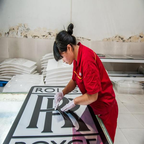 stainless steel color electroplate car exhibition logo