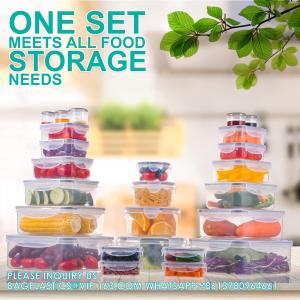 Hard Plastic Food Storage Containers With Lids Airtight-85 OZ To Sauces Box,