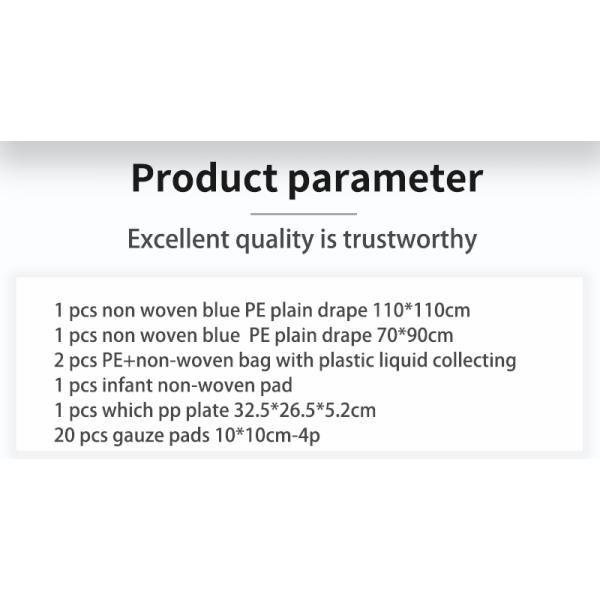 Disposable Sterile Basic Dressing Set Surgical Operating Room Medical Consumables Kit for Wound Care Operating Pack