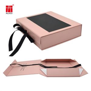Ribbon Bowtie Collapsible Cardboard Boxes , 150-450gsm 8x6x3 Shipping Boxes