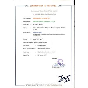 TIMETECH GLASS Certifications