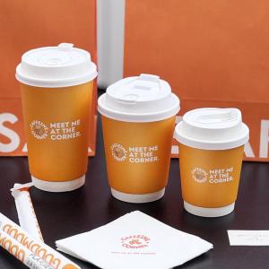 Disposable coffee cup customized 4oz 6oz 8oz 10oz 16oz 18oz single and double