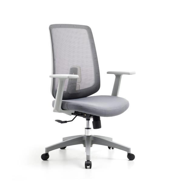 M-062B Mid back gray swivel mesh chair ergonomic executive high back office