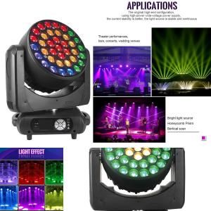 Wash Stage Light Beeye 37*15w Moving Head Light RGBW Beam Zoom Disc DMX