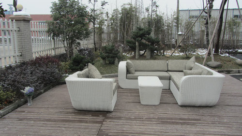 Buy 6pc PE rattan beach sofas at wholesale prices