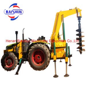 High level standing poles with hydraulic crane digger machine