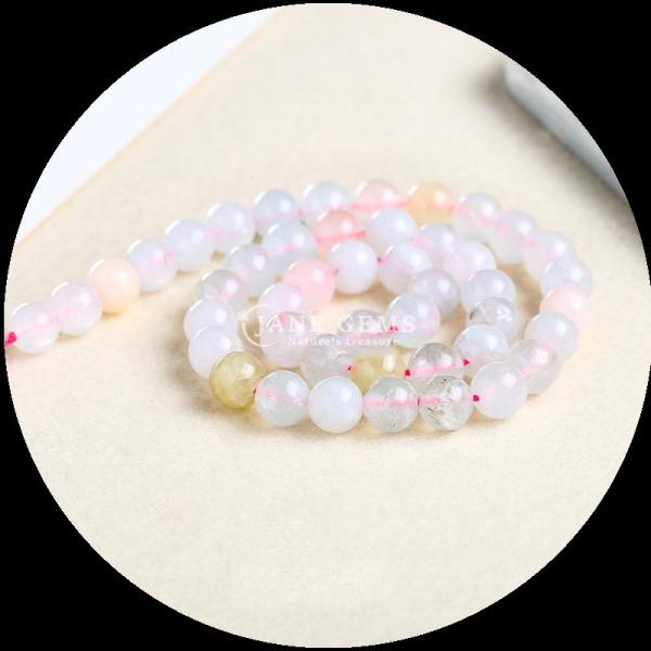 Polished Round Shape Gems Bead in Assorted Colors Various Chalcedony Loose Bead Strands for Jewelry Making Supplies